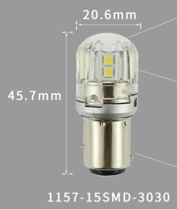 (image for) T20/T25 4W 24V track 12V car Tail Brake LED bulb, red, yellow, white, track car Tail Brake LED bulb DC10~40V 1157, P21W5W, BAY15D,3157, 7443, 3156