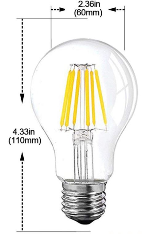 6W A19 led bulb for 12V 24V DC dimmer battery charging lighting
