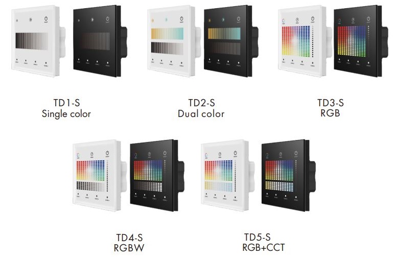 (image for) RF Wall LED Touch Panel Master Controller for dali compatible light fittings, dali light system