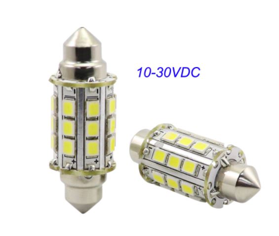 Aqua Signal Navigation Light LED bulb 42MM Festoon 12V 24V
