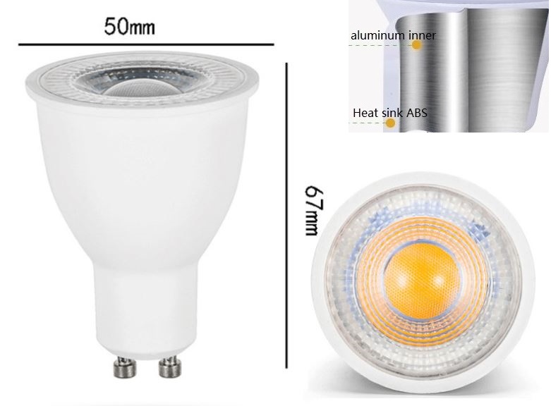 (image for) 10W GU5.3 LED bulb GU10 LED Spotlight, 24° 38° angle narrow beam spotlight for showroom, shop windows, ideal for shopping areas, large areas, small shops