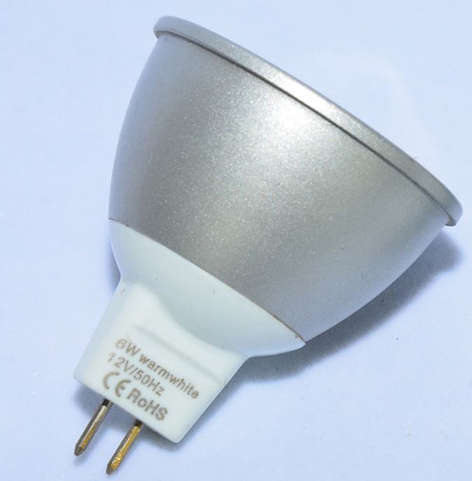 (image for) 6 watt GU10 LED spotlight GU5.3 E27 E14 MR16 LED bulb 12V 24V 36V 48V AC100-277V