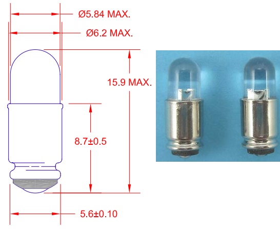 MG6 LED Midget Groove #7348 #388 #334 #7355 Miniature Indicator