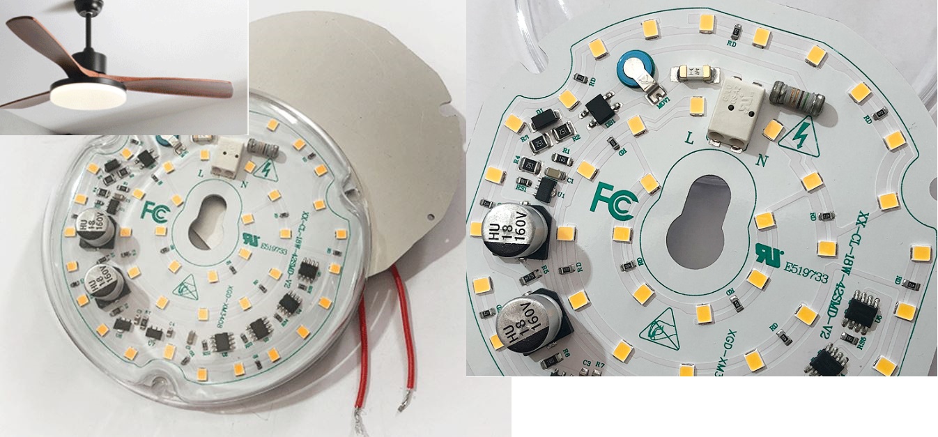 (image for) 18W LED Flush Mount Ceiling Fan Light Kit fluorescent retrofit