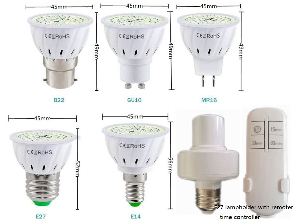 (image for) UV-C LED spotlight bulb, 6W UV-C LED bulb using 260nm~285nm UVC LED chip 110v 220v