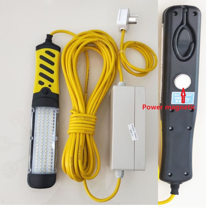 (image for) Machine repair work light, Car repair work light, LED Professional Trouble Light with mains voltage to low voltage Adapter 12V 24V 36V, different length Cord